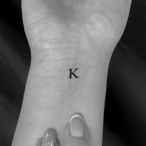 Tatuagem Temporária Letra K (Conjunto de 3)