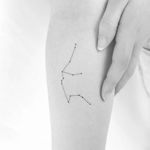 Tatuaggio temporaneo della costellazione dell'Acquario (set di 3)