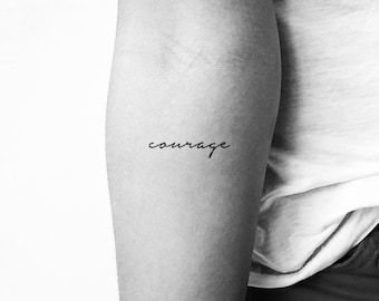 Courage Temporary Tattoo (Set of 3)