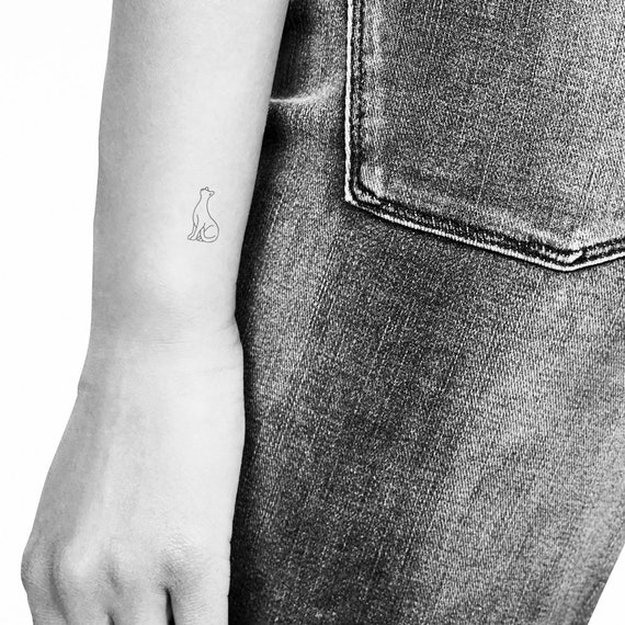 Standing Cat Temporary Tattoo Set Of 3 Etsy Standing Cat Temporary Tattoo Set Of 3 Etsy