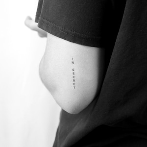 Im geheimen temporäres Tattoo (3er Set)