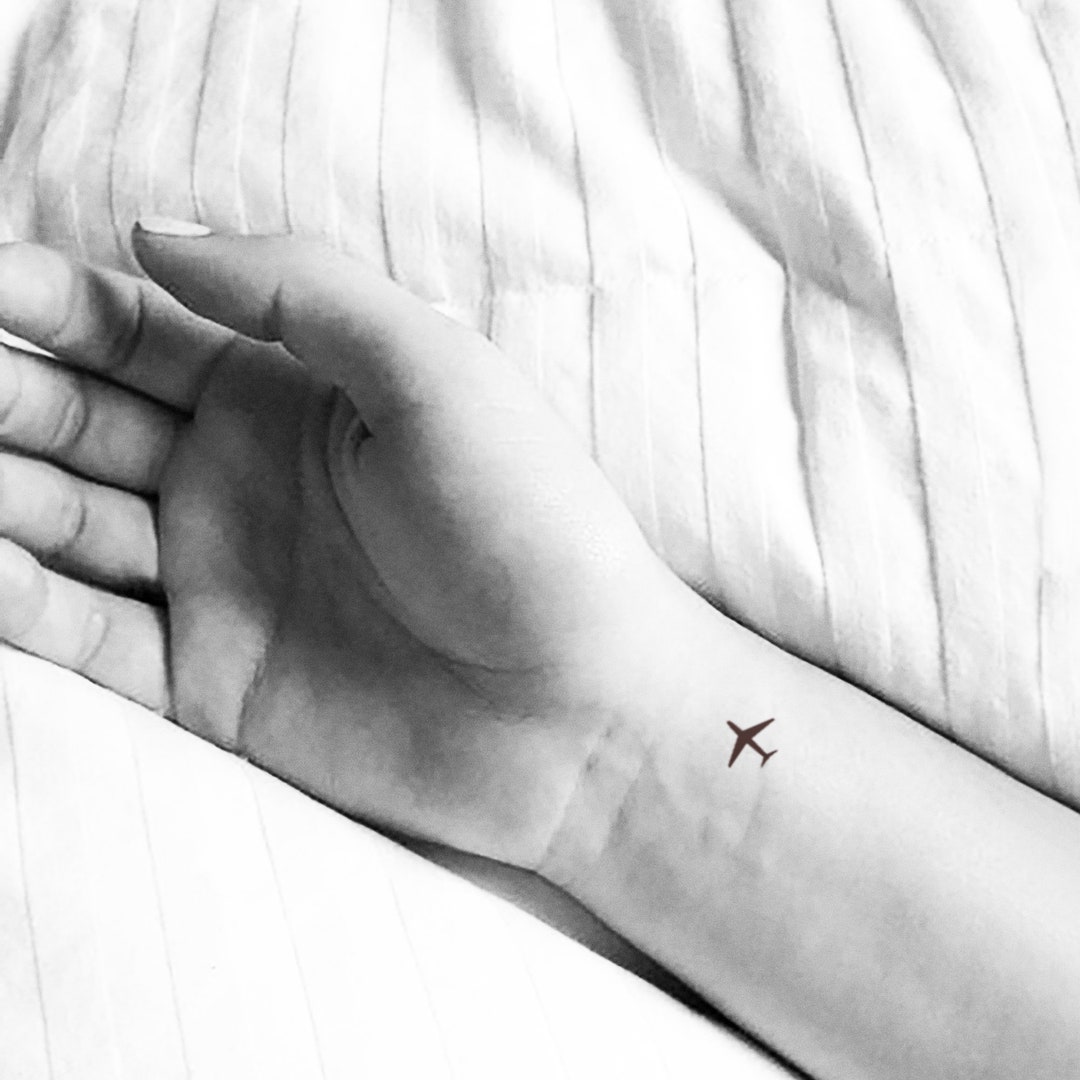 Small Airplane Temporary Tattoo set of 3 - Etsy Small Airplane Temporary Tattoo set of 3 - Etsy