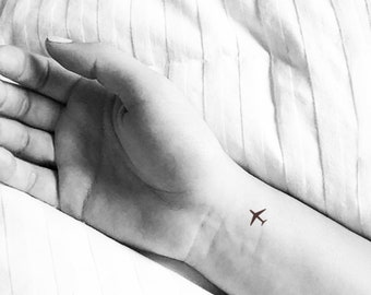 Small Airplane Temporary Tattoo (Set of 3)