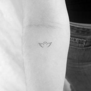 Engelflügel und Heiligenschein temporäre Tattoo (3er Set)