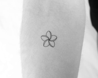 Frangipani Temporary Tattoo (Set of 3)