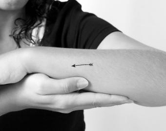 Tatuaje temporal de flecha pequeña (conjunto de 3)