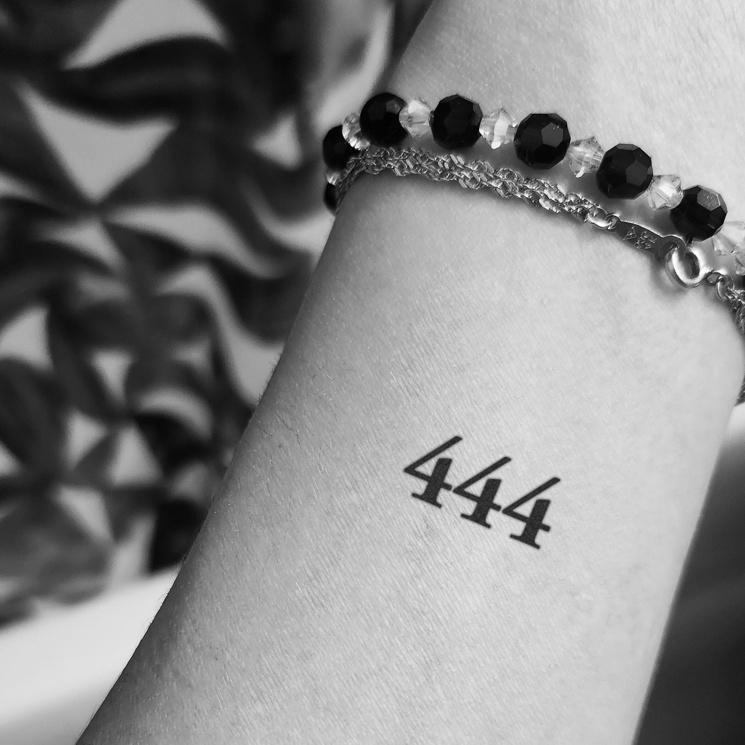 Angel Numbers 444 Temporary Tattoo  Numerology Temp Tattoo   Etsy