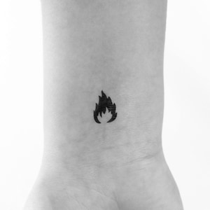 Fire Flame Temporary Tattoo (Set of 3)