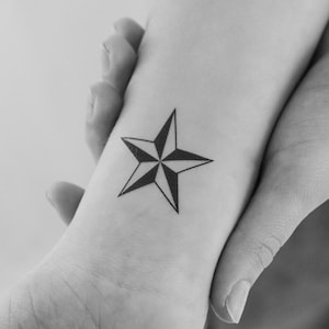 Tatuaggio Temporaneo Stella Nautica (Set di 3)