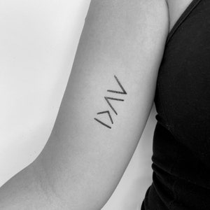 Ik ben groter de hoogte- en dieptepunten symbool tijdelijke tattoo (set van 3)