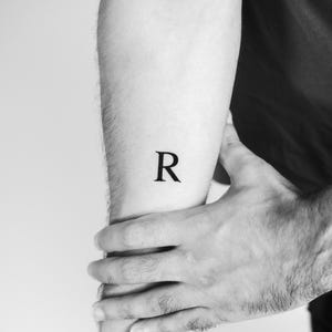 Uppercase R Temporary Tattoo (Set of 3)
