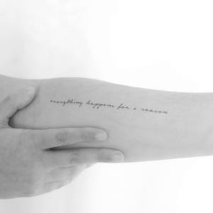 Everything Happens For A Reason Temporary Tattoo (Set of 3)