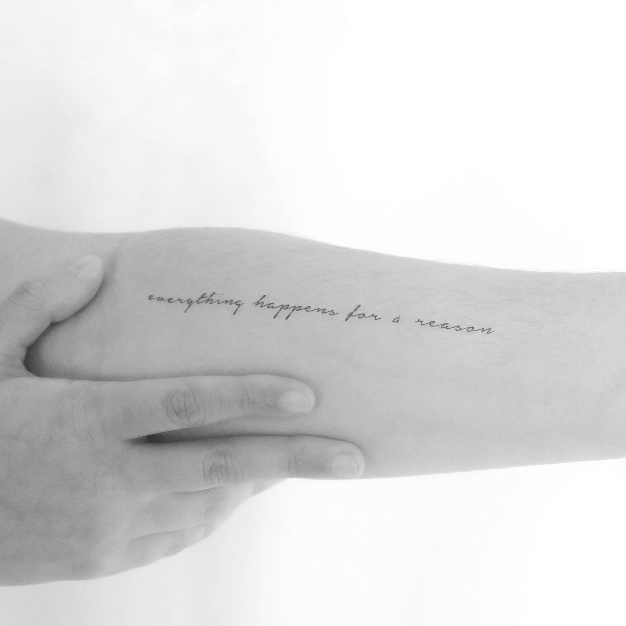 Everything Happens For A Reason Temporary Tattoo (Set of 3)