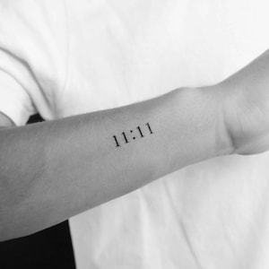 11:11 Numerology Angel Number Temporary Tattoo (Set of 3)