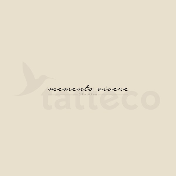 Memento Vivere Temporary Tattoo (Set of 3)