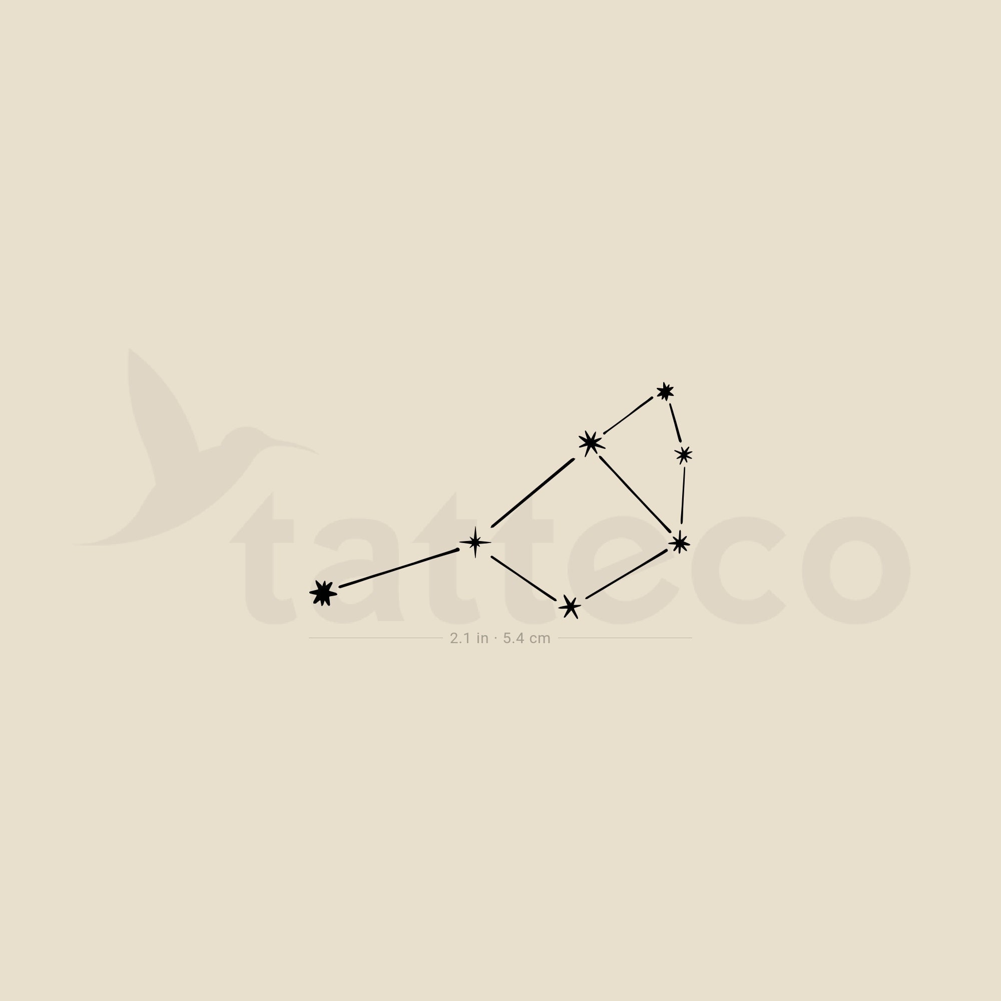 Pleiades Asterism Temporary Tattoo set of 3 - Etsy