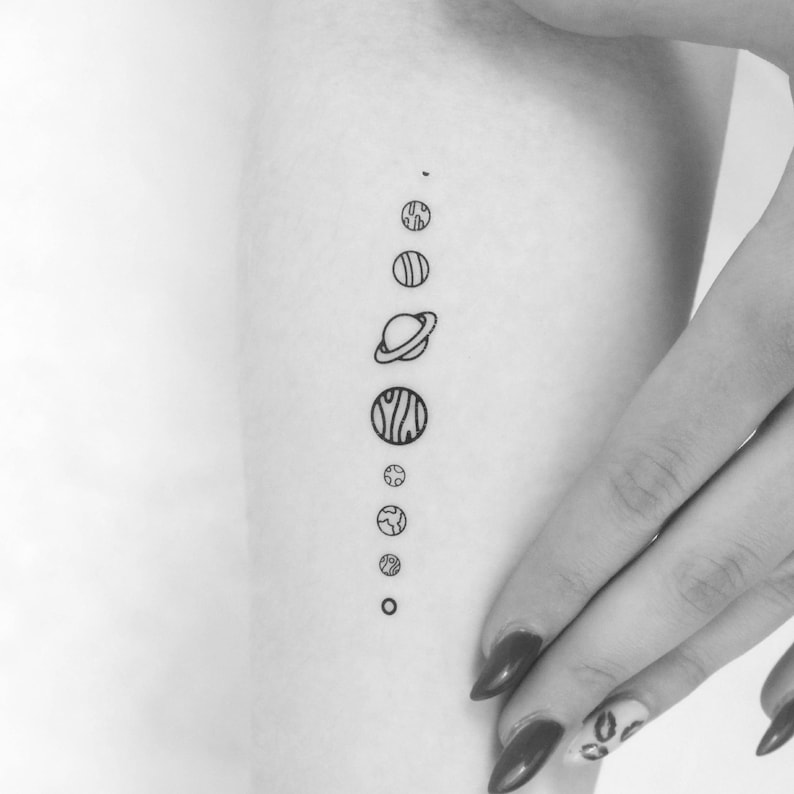 Solar System Temporary Tattoos (set of 3) - Etsy