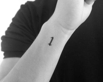 数字17の一時的なフェイクタトゥーステッカー（2枚セット） - Etsy 日本