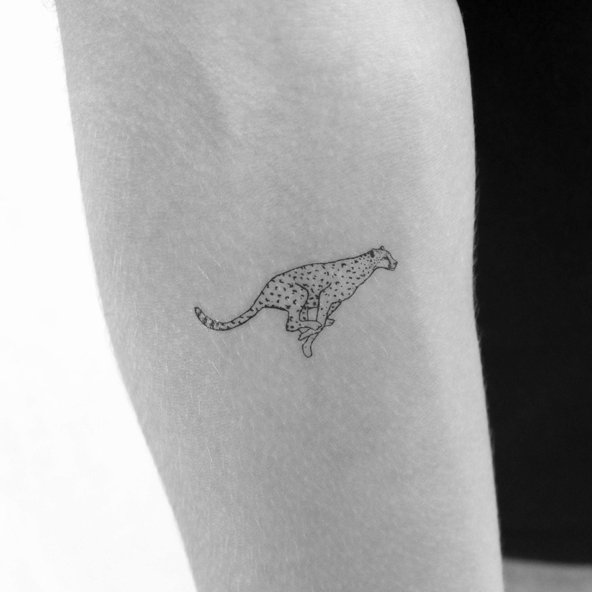 Cheetah Temporary Tattoo (set of 3) - Etsy, image size:2000x2000