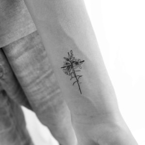 Flower Cross Temporary Tattoo (Set of 3)