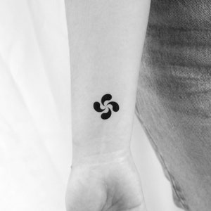 Tatuaje temporal de Lauburu (juego de 3)