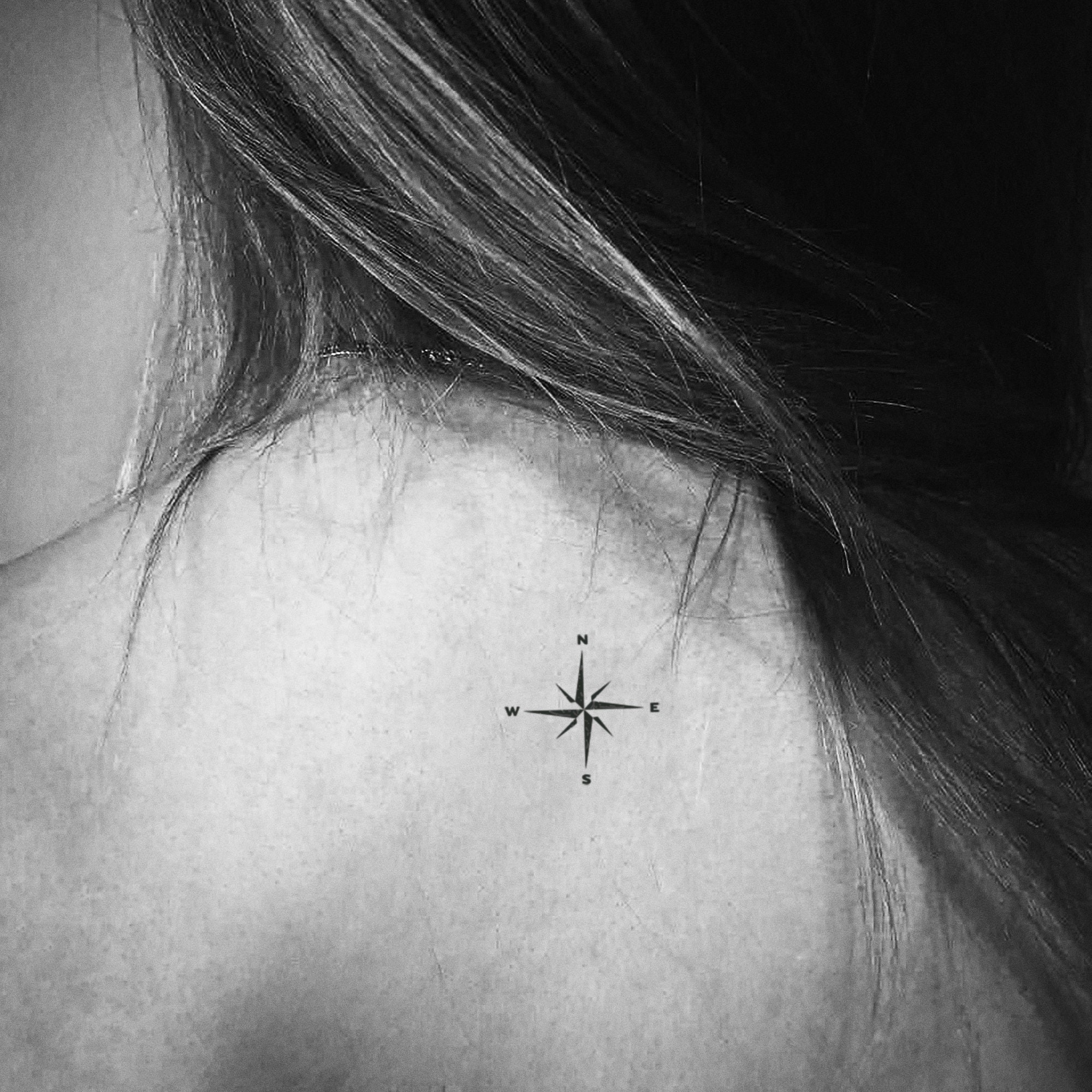 Rose Des Vents Tatouage Minimaliste Compass Rose Temporary Tattoo Ensemble de 3 - Etsy Canada