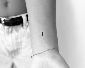 I Letter Temporary Tattoo (Set of 3)