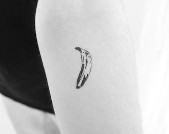 Tatuagem temporária de banana (conjunto de 3)