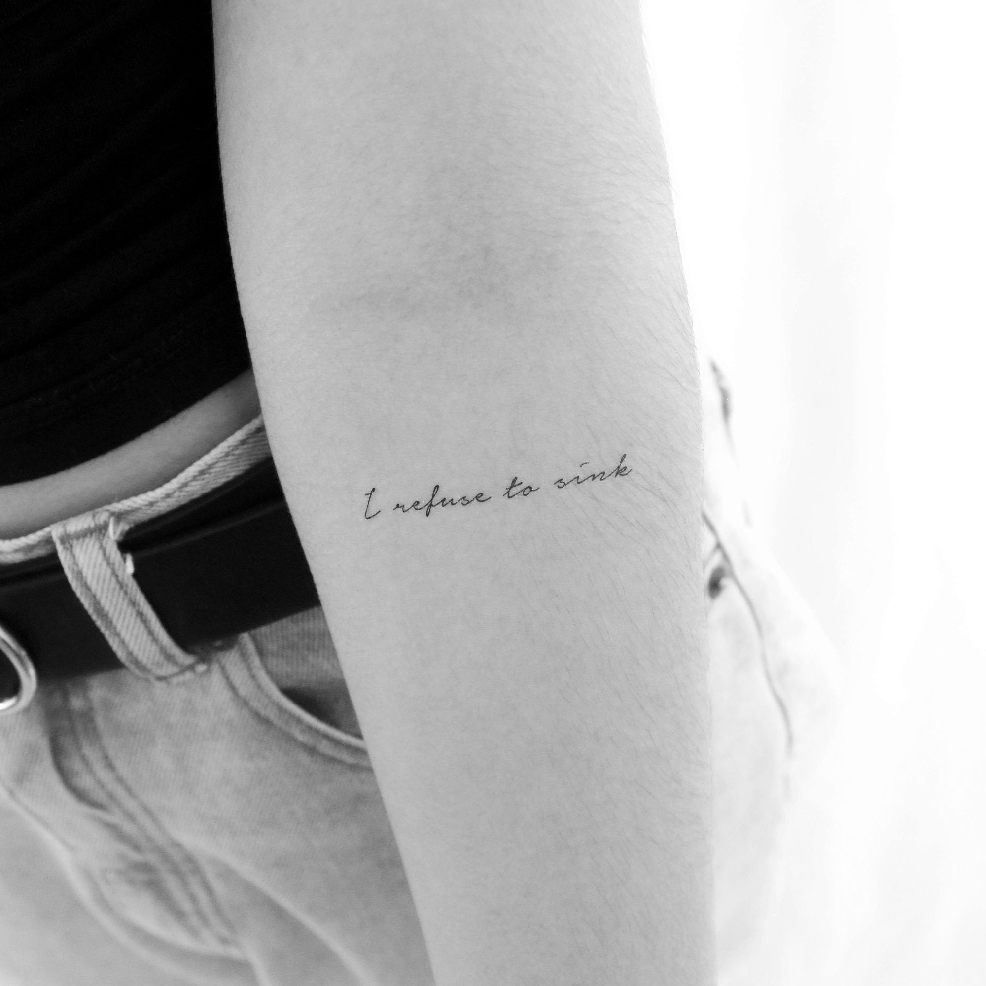 I Refuse to Sink Tattoo - Etsy, image size:2000x2000