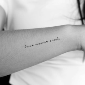 Love Never Ends Temporary Tattoo (Set of 3)