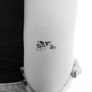Cow Family Temporary Tattoo