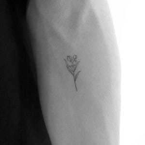 Tatouage temporaire bouquet de tulipes (Lot de 3)