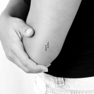 Kleine bliksemschicht overzicht tijdelijke tattoo (set van 3)