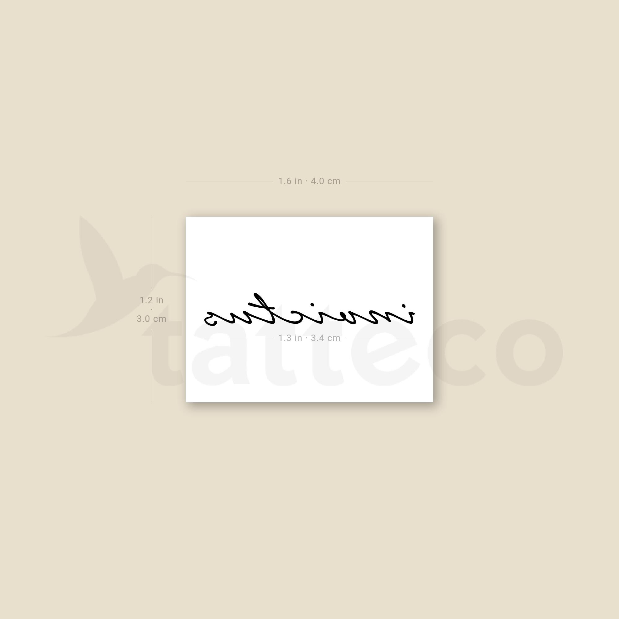 Invictus Temporary Tattoo (set of 3) - Etsy
