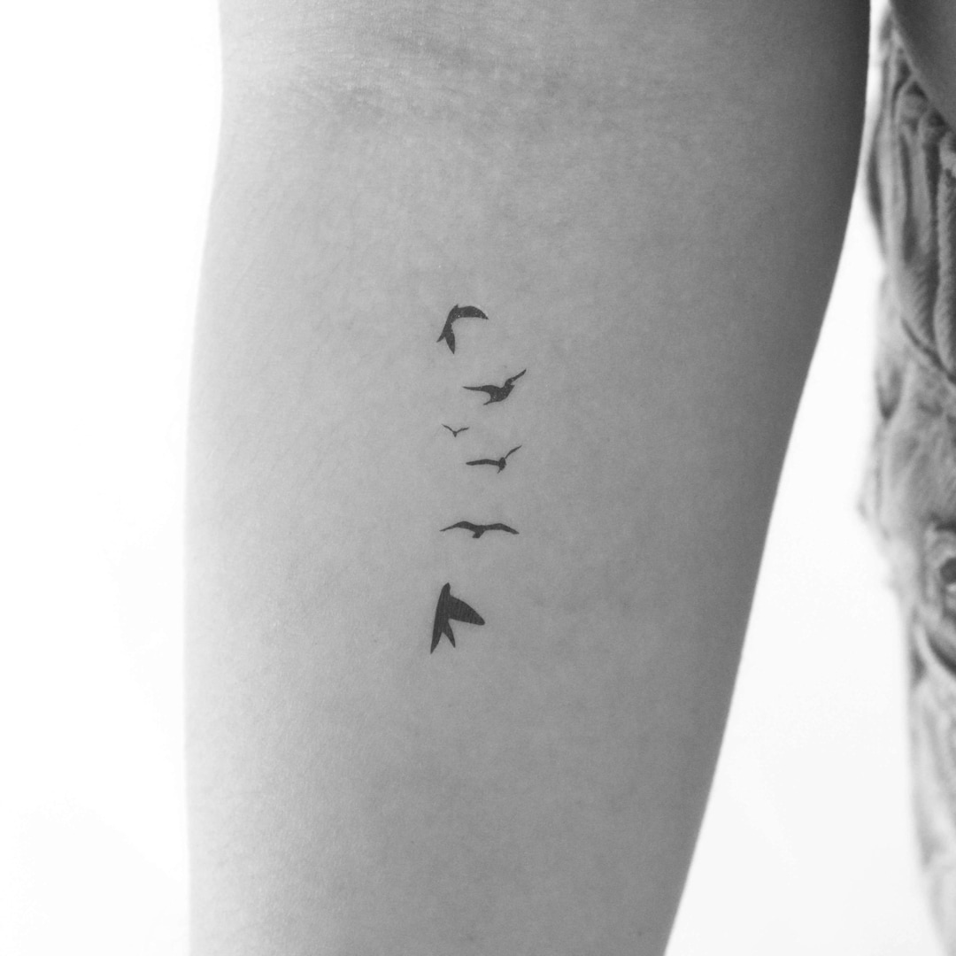 Flying Birds Temporary Tattoo (set of 3) - Etsy