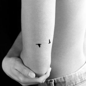 Two Flying Birds Temporary Tattoo (Set of 3)