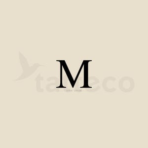 Tatuaggio temporaneo M maiuscola (set di 3)