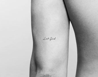 Let God Temporary Tattoo set of 3 - Etsy Let God Temporary Tattoo set of 3 - Etsy