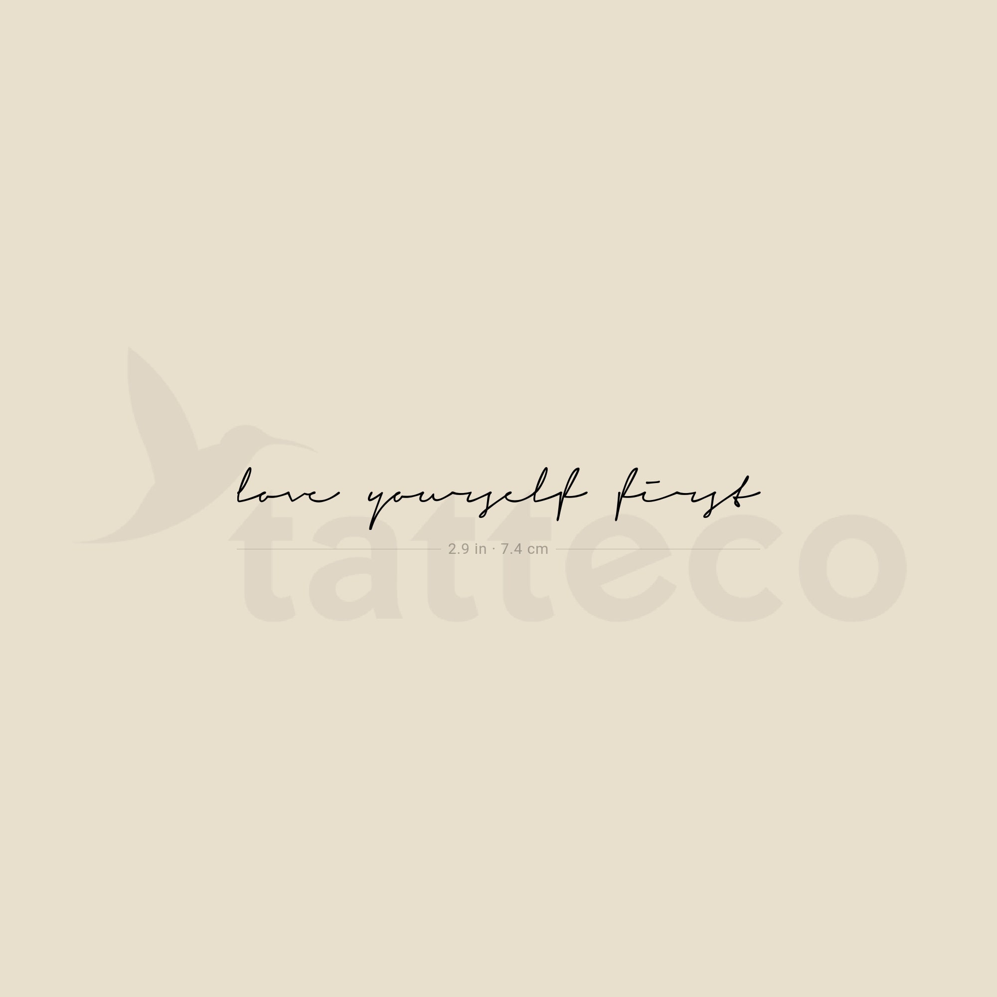 Love yourself first' temporary tattoo, get it here ▻