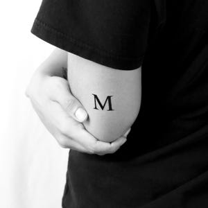 Uppercase M Temporary Tattoo (Set of 3)