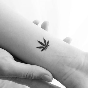 Marijuana Leaf Temporary Tattoo (Set of 3)