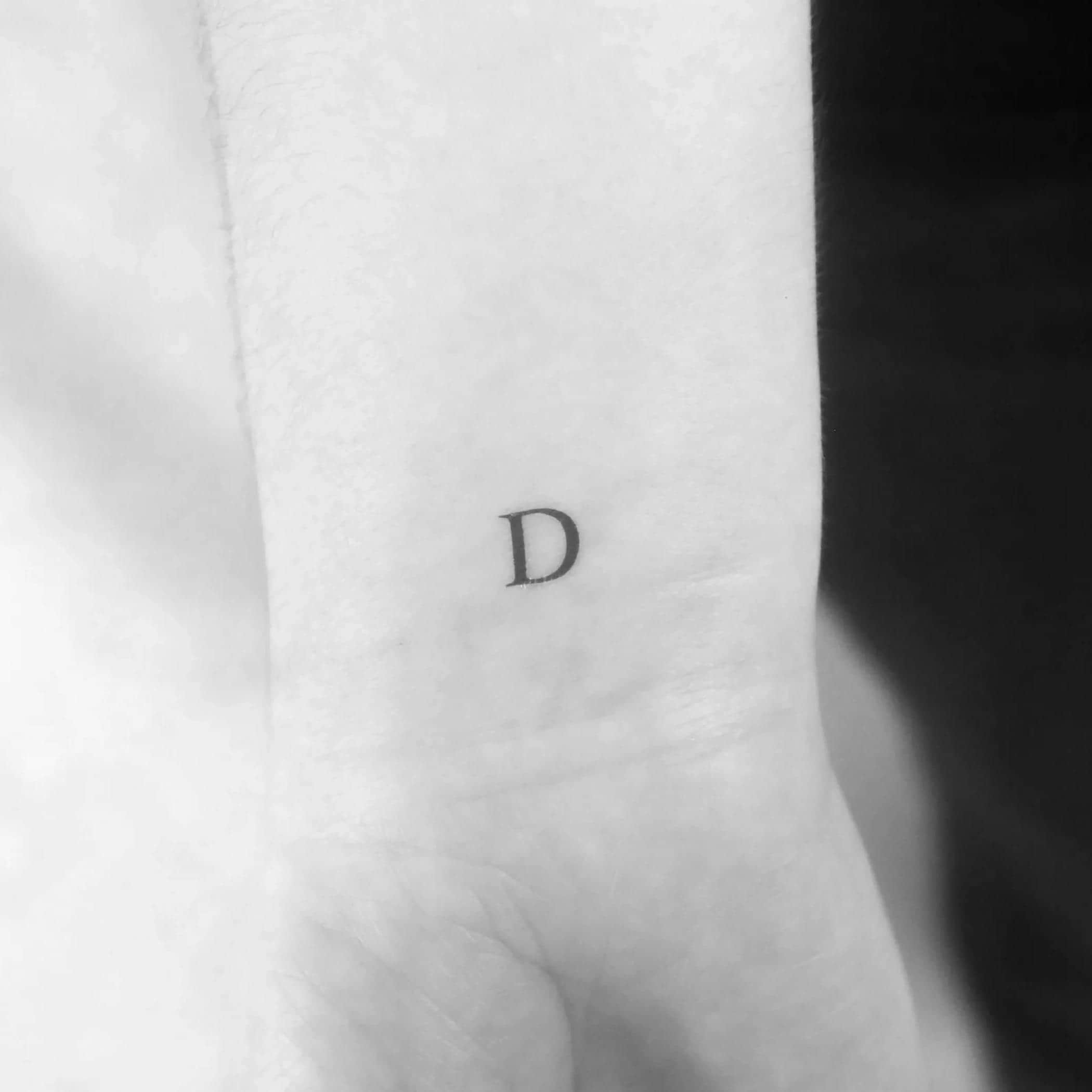 D Letter Temporary Tattoo (Set of 3)