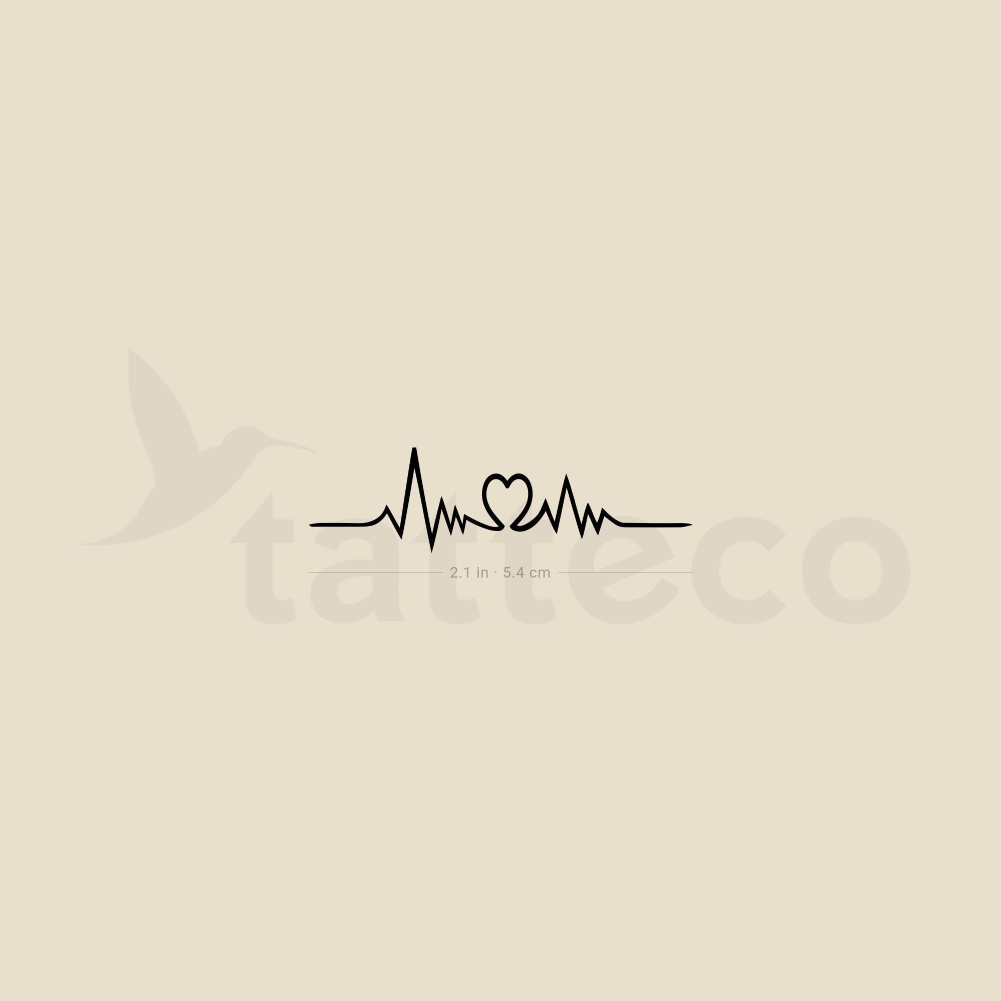 Tatouage Battement De Coeur Avec Lettre Tatouage temporaire Love Heartbeat Ensemble de 3 - Etsy France