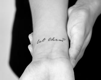 Laissez-les + tatouage temporaire coeur (lot de 3)