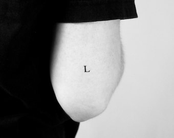 Tatuaje temporal de letra L (juego de 3)