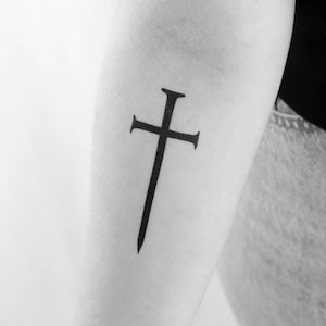 Cross Sword Temporary Tattoo (Set of 3)