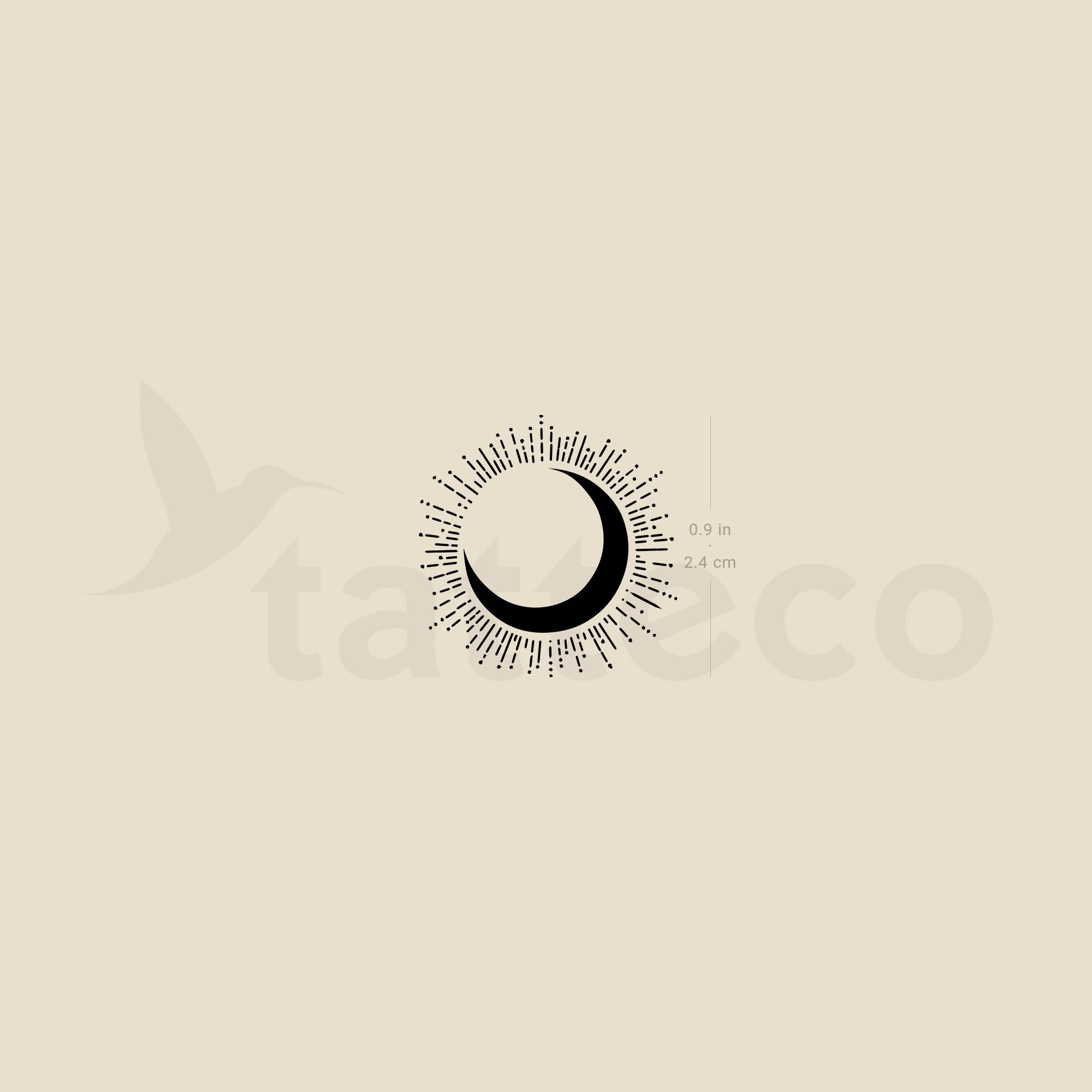 Moon Eclipse Temporary Tattoo set of 3 - Etsy Norway