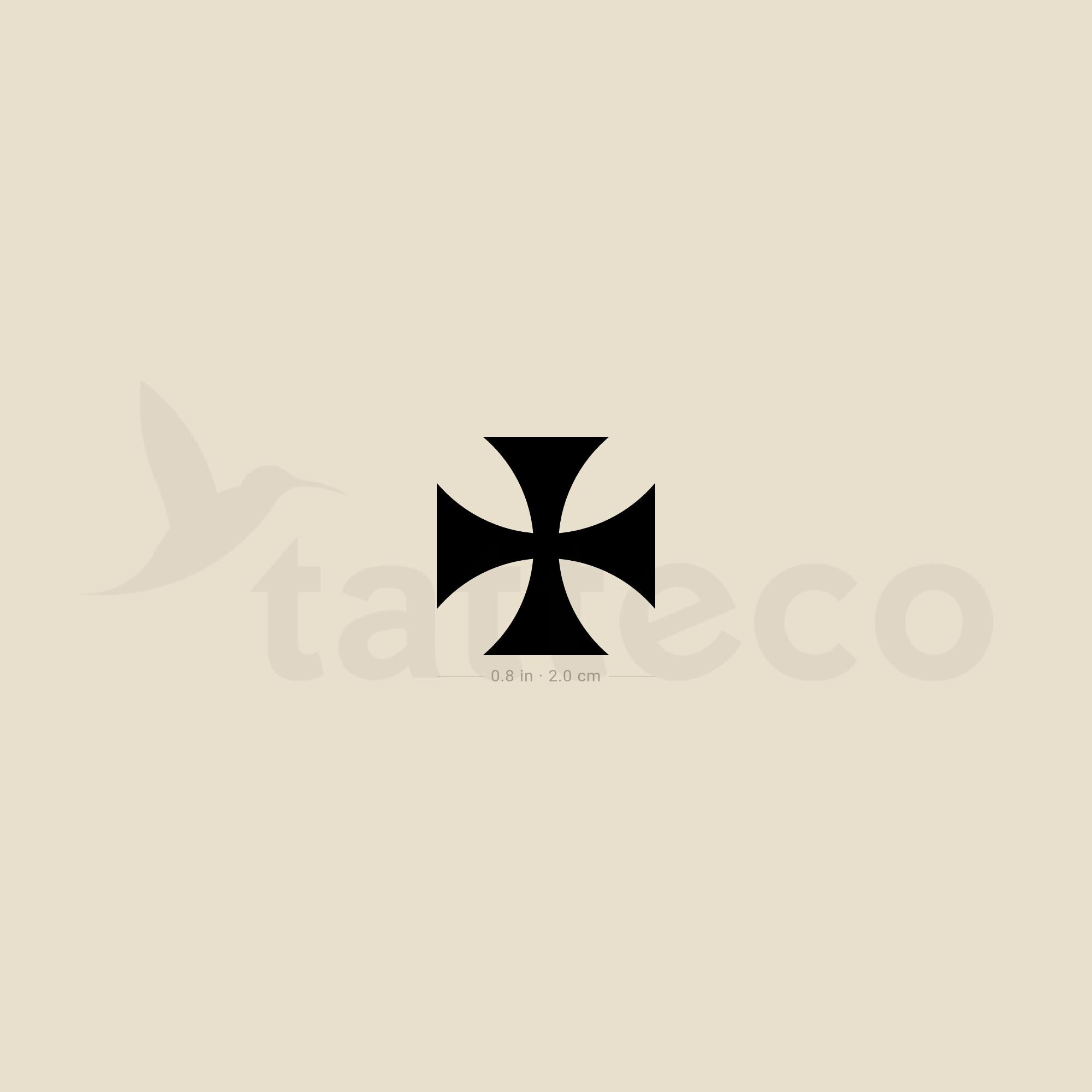 Cross Pattée Temporary Tattoo (set of 3) - Etsy