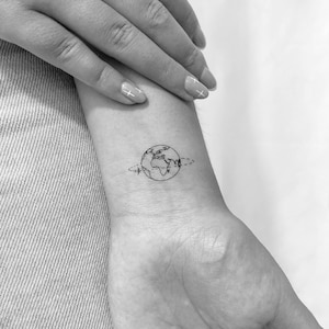Reise um die Welt temporäres Tattoo (3er Set)