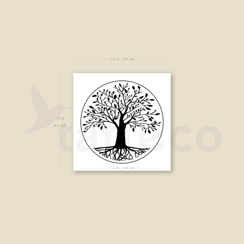 Tree of Life Temporary Tattoo Set of 3 zdjęcie 2